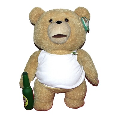 Ted 2 Talking Plush Ted In Tank Top  R  24 , with beer Bottle.Sound - Brand NEW!