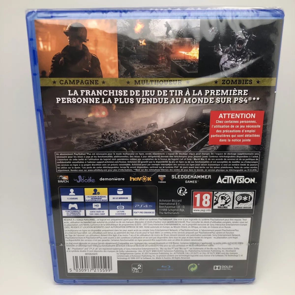 Jeu PS4 ACTIVISION CALL OF DUTY MW2 P4 VF