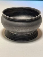 Vintage Stieff Williamsburg Restoration Pewter Open Salt / Footed Bowl CW 98-1