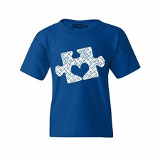 Heart Puzzle Piece Youth's T-Shirt Autism Awareness Advocate Accept Shirts