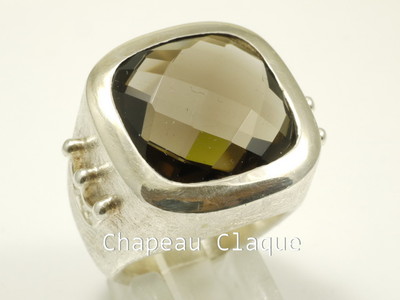 925 Silber Ring Größe 56  Drachenfels Frog on Top D FOT 13-56 AG Rauchquarz