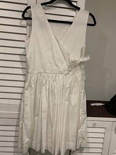 Marc By Marc Jacobs Fits Size 6 White Cotton Dress Brand New Without Tag
