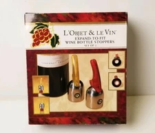 Unique L'Objet & Le Vin Expand to Fit Wine Bottle Stoppers New