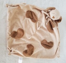 Angel Dear Puppy Lovey Blanket Baby Security Tan Brown Spots Plush 12 Inch