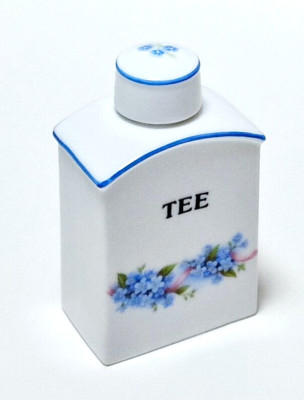 Reutter Porzellan - Teedose - Blumen ''Vergissmeinnicht'' Dekor