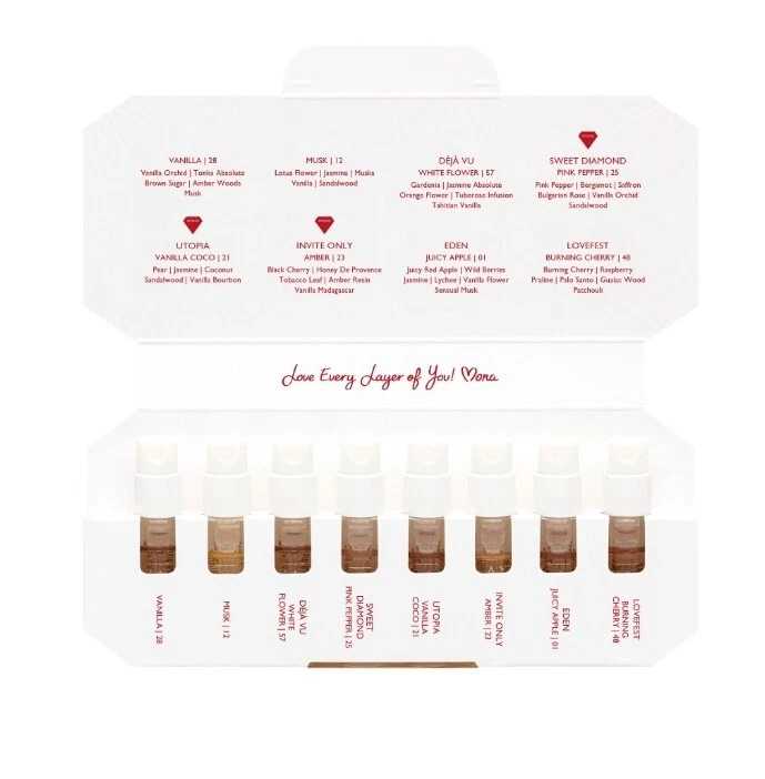 Huda Kayali Discovery Sampler Eau De Parfum Perfume Set Vanilla Deja Vu Apple