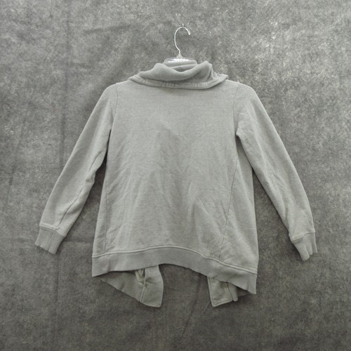 Athleta Wrapper's Delight Women's Jacket Size XS Gray Draped Cotton Pockets Snap - Picture 2 of 11