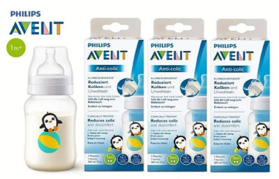 Philips Avent Classic+ 3x 260ml Baby-Trinkbecher ab 1. Monat Neu & Ovp Pinguin
