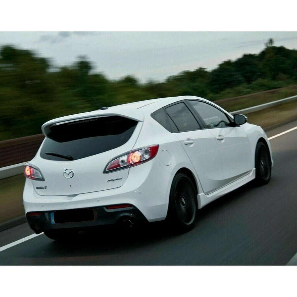 Para Mazda 3 JDM 2010-2013 VIP Mod Estilo Faldones Laterales Kit de Carrocería de 4 o 5 puertas Negro Foto 3 de 4