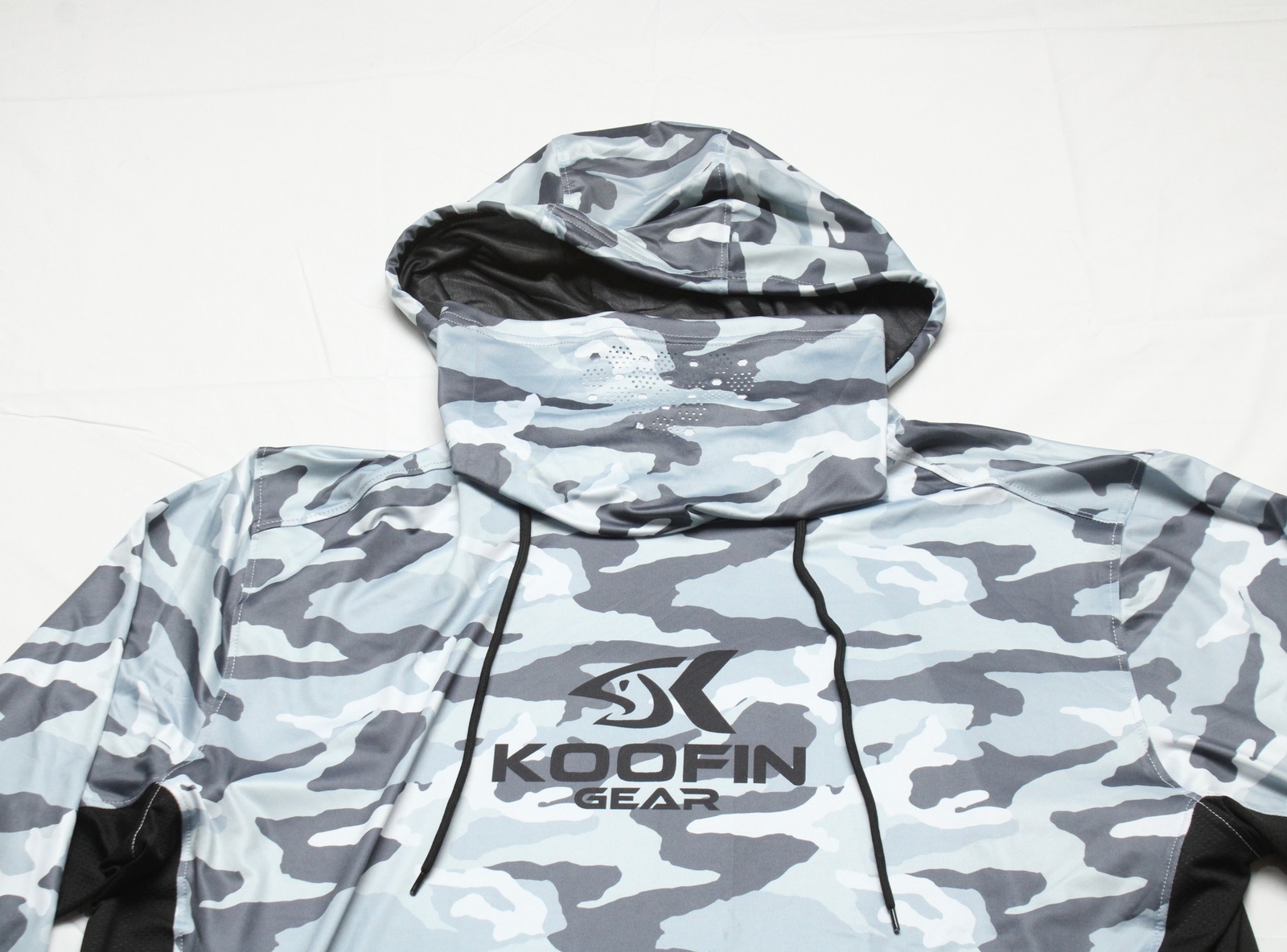 Koofin Mens Performance Hooded Sun Protection Fishing Hoodie JM6 Grey