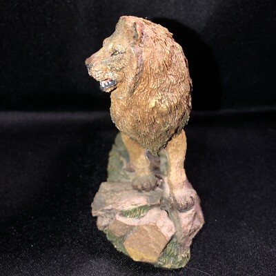 ライオン　アンティーク Vintage 1987 Franklin Mint Wildlife Preservation Lion Figurine