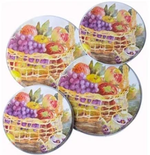 Range Kleen 4 Electric Stove Top Range Round Burner Covers Dee's Harvest Fruits