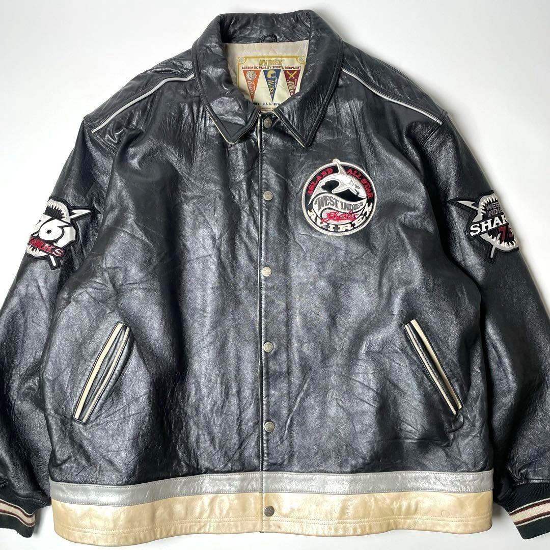 AVIREX USA Varsity Leather Jacket Size 6XL | eBay AVIREX USA Varsity Leather Jacket Size 6XL | eBay