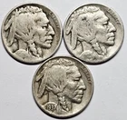 1925S 1929S 1937D (3 coins) Buffalo Nickels AG-F Free Shipping