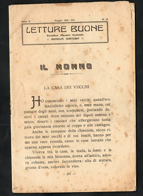 Letture Buone n.10 Anno II 1934 Il Nonno  Editrice Marchese e Campora!  