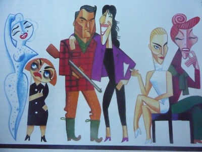 MARILYN MONROE/Fonda/Stone/Dolly/Lily/Bette/Hepburn/Burt cartoon/caricature draw