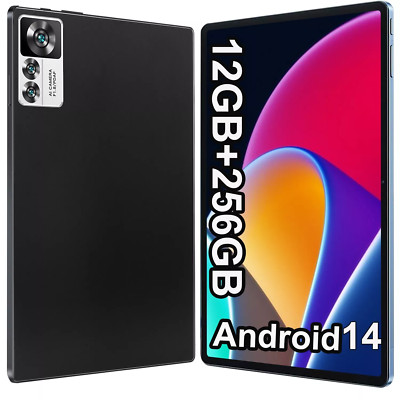 Tablet Android 14 Octa Core 12GB RAM+256GB ROM 13MP+8MP Dual Camera Tablet PC
