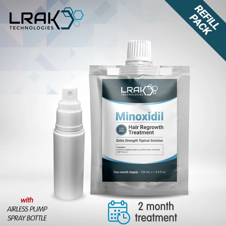HAIR LOSS - Minoxidil 5% Extra Strength Solution For Men | REFILL POUCH | 120 mL - image 2 of 4