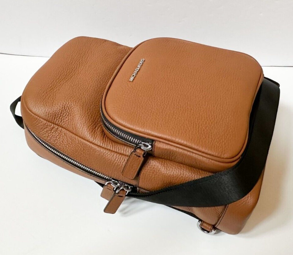 MICHAEL KORS COOPER COMMUTER SLING PACK BACKPACK PEBBLED LEATHER