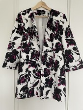 Black Label By Evan Picone Long Line Smart/wedding Jacket 3/4 Sleeves Size 14
