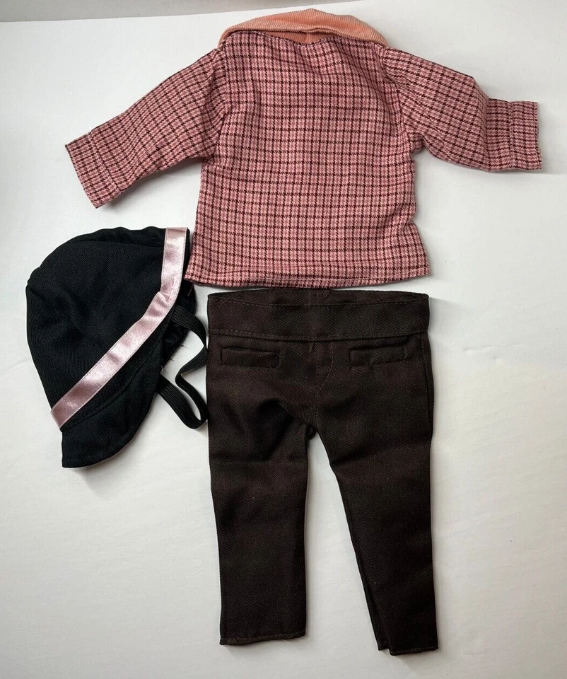 Traje de equitación para muñeca Our Generation - Abrigo, pantalones y sombrero - se adapta a muñeca AG Foto 2 de 4