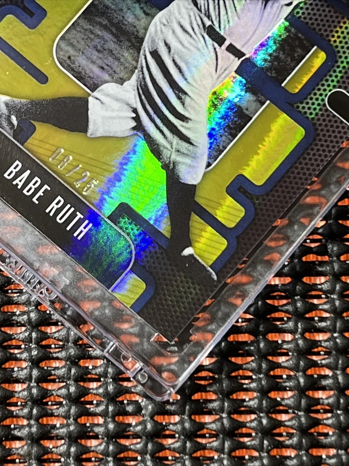 BABE RUTH 2021 PANINI ABSOLUTE ICONS SPECTRUM #I-1 Gold /25 INSERT SSP VARIATION - Image 2 of 4