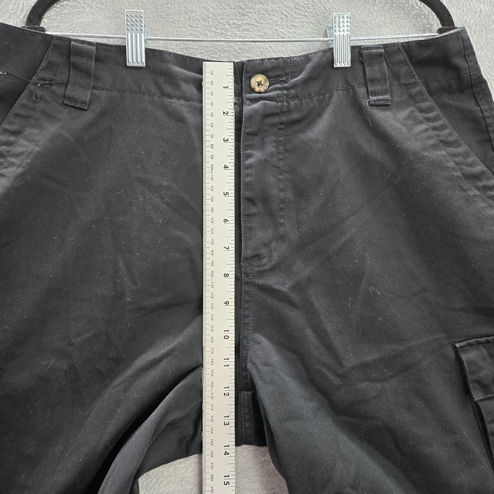 VINTAGE Anchor Blue Men Shorts 34 Black Cargo Patch Logo 11" Skater Y2K - Image 4 of 4