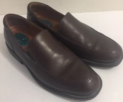 Mens Florsheim Comfortech Brown Leather Slip On Loafers Size 12D FLORSHEIM Brown Leather Braided Moc Toe Slip-On Dress Shoes  main image 3