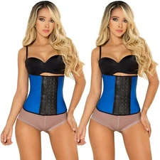 FAJAS COLOMBIANAS REDUCTORAS WAIST TRAINER CINTURILLAS 2 PACK LT.ROSE 1042