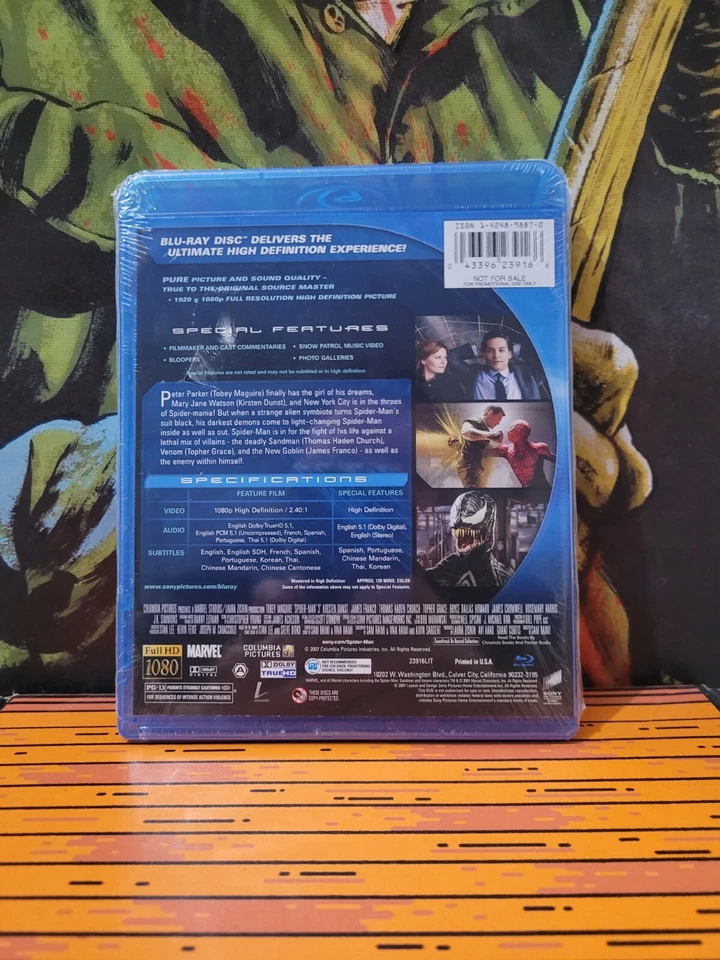 Spiderman 3 Bluray Brand New!!! Sealed!! - Image 2 of 4