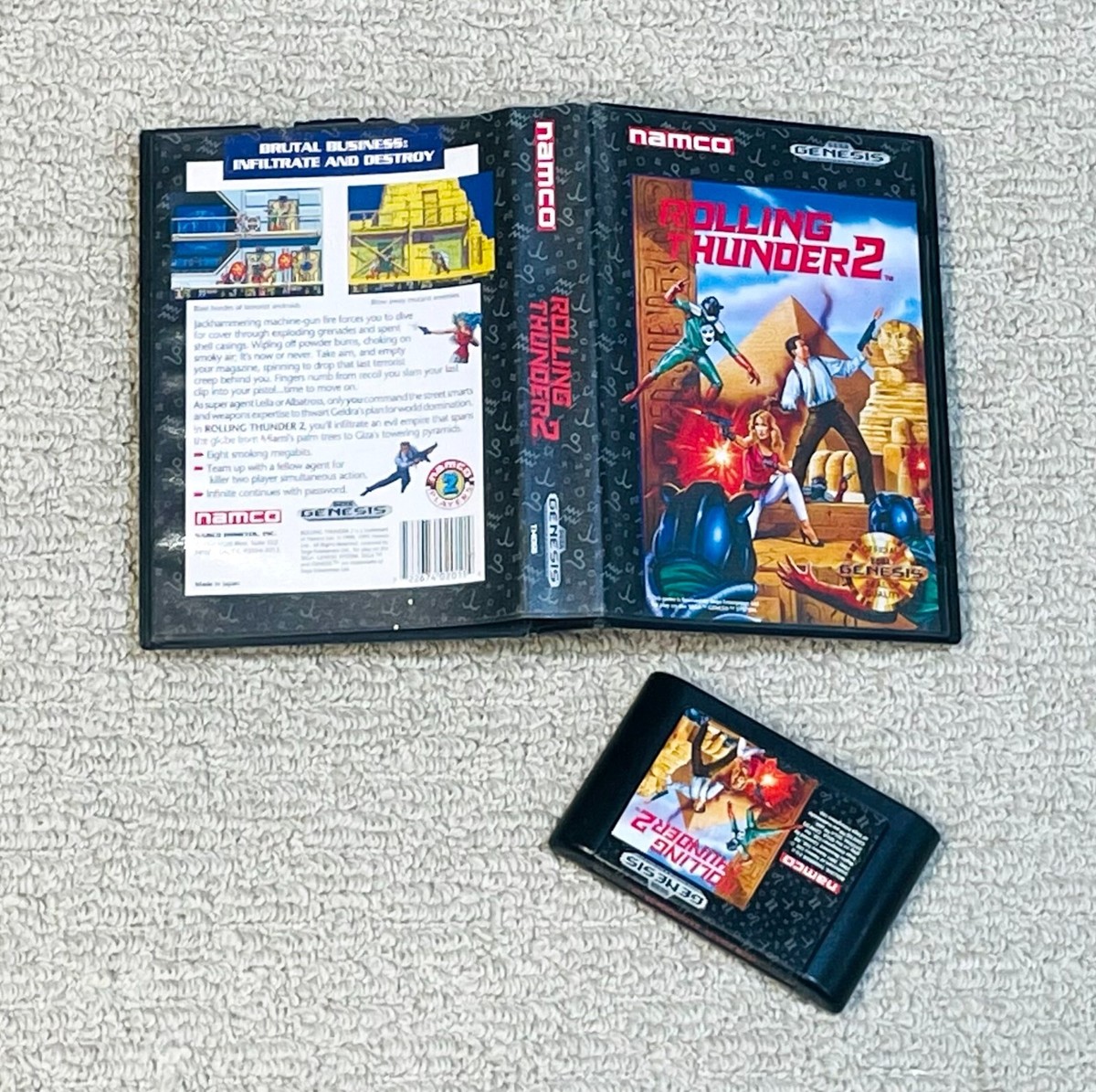 Rolling Thunder Authentic Sega Genesis Game with Case