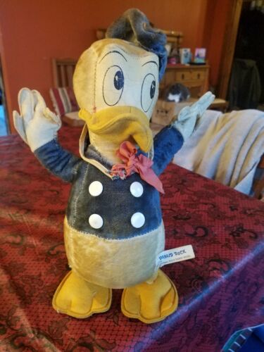 Vintage 1950's Walt Disney Gund 13" Poseable DONALD DUCK Plush Doll  - Picture 1 of 6