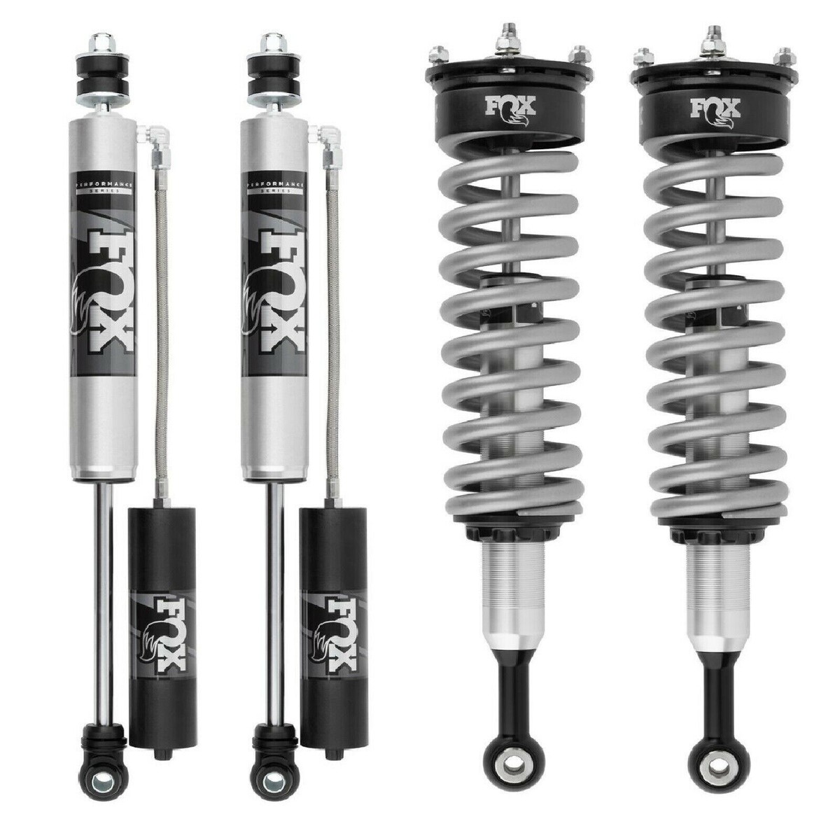 Fox Shox 985-02-002/985-24-117 Set of 2 Front Coilovers & 2 Rear