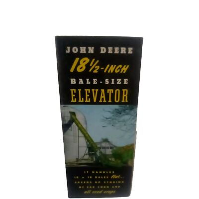 John Deere 18 1/2 Inch Bale-Size Elevator VTG 1957 Brochure 