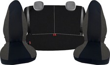 set coprisedili auto completo per toyota aygo in cotone grigio/nero made in ita