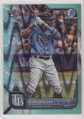 2022 Bowman Chrome Aqua RayWave Refractor /199 Vidal Brujan #89 Rookie RC 0s9t