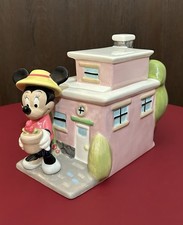 New Disney Direct Minnie Mouse's Urban House Vintage Ceramic Cookie Jar Unused