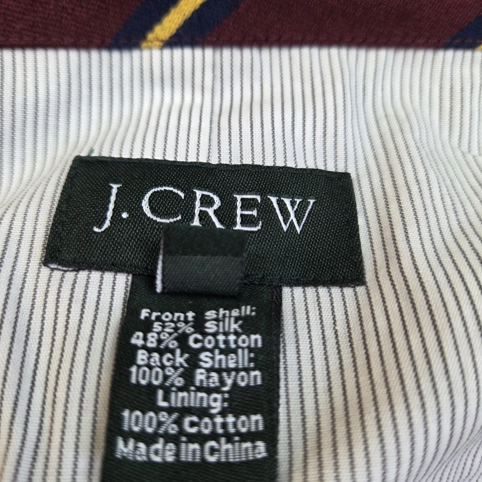 Chaleco J Crew Mezcla Seda Para Hombres Chaleco Espiga LG 6 Botones Forrado Grandpacorp Foto 3 de 4