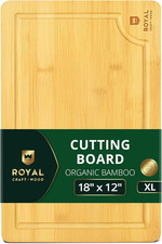 bamboo cutting board with juice groove - kitchen board for meat butcher block 