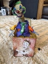 VTG Atico Scary Spooky Clown Jack In The Box - For Parts/repair Not Working