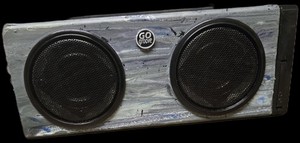 Hand PaintedGOgroove SonaVERSE BXL Portable Speaker Boombox with Carrying Handle