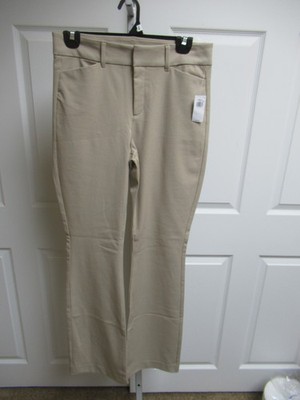 Old Navy Misses  High Waisted Flare Pixie Pants SZ  4  Mocha Taffy TAN  NWT