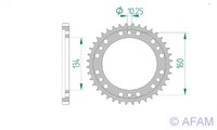 Kettenrad Alu 42-ZäHne 525-Teilung FüR Honda Cbr 1000 Ra Fireblade Abs 2009-2018