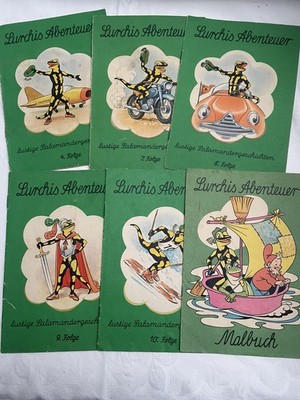 Lurchi Abenteuer Salamander Sammlung - 56 Hefte 60er Malbuch - Konvolut Paket