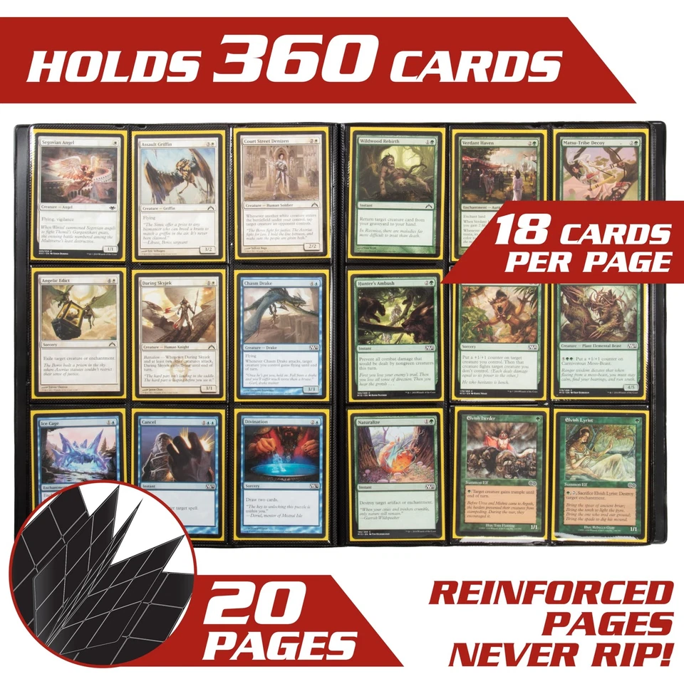 Fichário de cartas colecionáveis Monster 9 Pocket - Álbum branco fosco, anti-roubo e anti-D... - Imagem 2 de 4