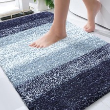 OLANLY Bathroom Rugs Mat 30x20, Extra Soft Absorbent 30" X 20", Airy Blue