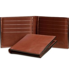 Premium Full Grain Bridle Leather Men s Bifold Wallet with 8 card slots