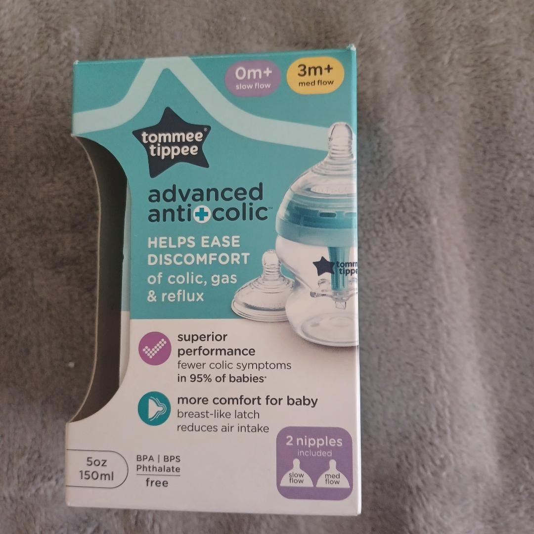Tommee Tippee OM+ Slow Flow 3M+ Med Flow 5OZ BPA Free Advanc