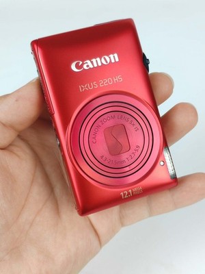Canon IXUS 220 HS/ELPH 300 HS 12.1MP 5x Optical Zoom Digital Camera-Red