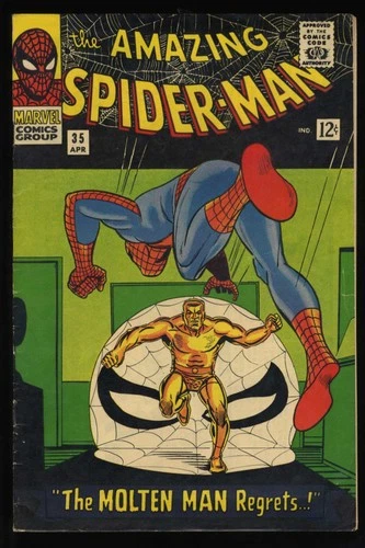 Amazing Spider-Man #35 FN+ 6.5 Molten Man Appearance! 1966! Marvel 1966